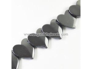 Non magnetic Hematite Beads, Heart, different size for choice & Customized, Hole:Approx 1.5mm, Length:Approx 15.7 Inch, Sold By Strand
